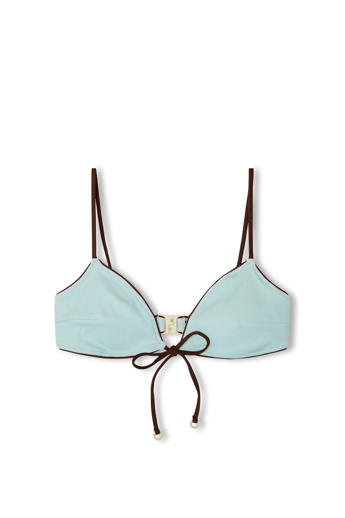 Sky Rib Tie Bralette - Sky