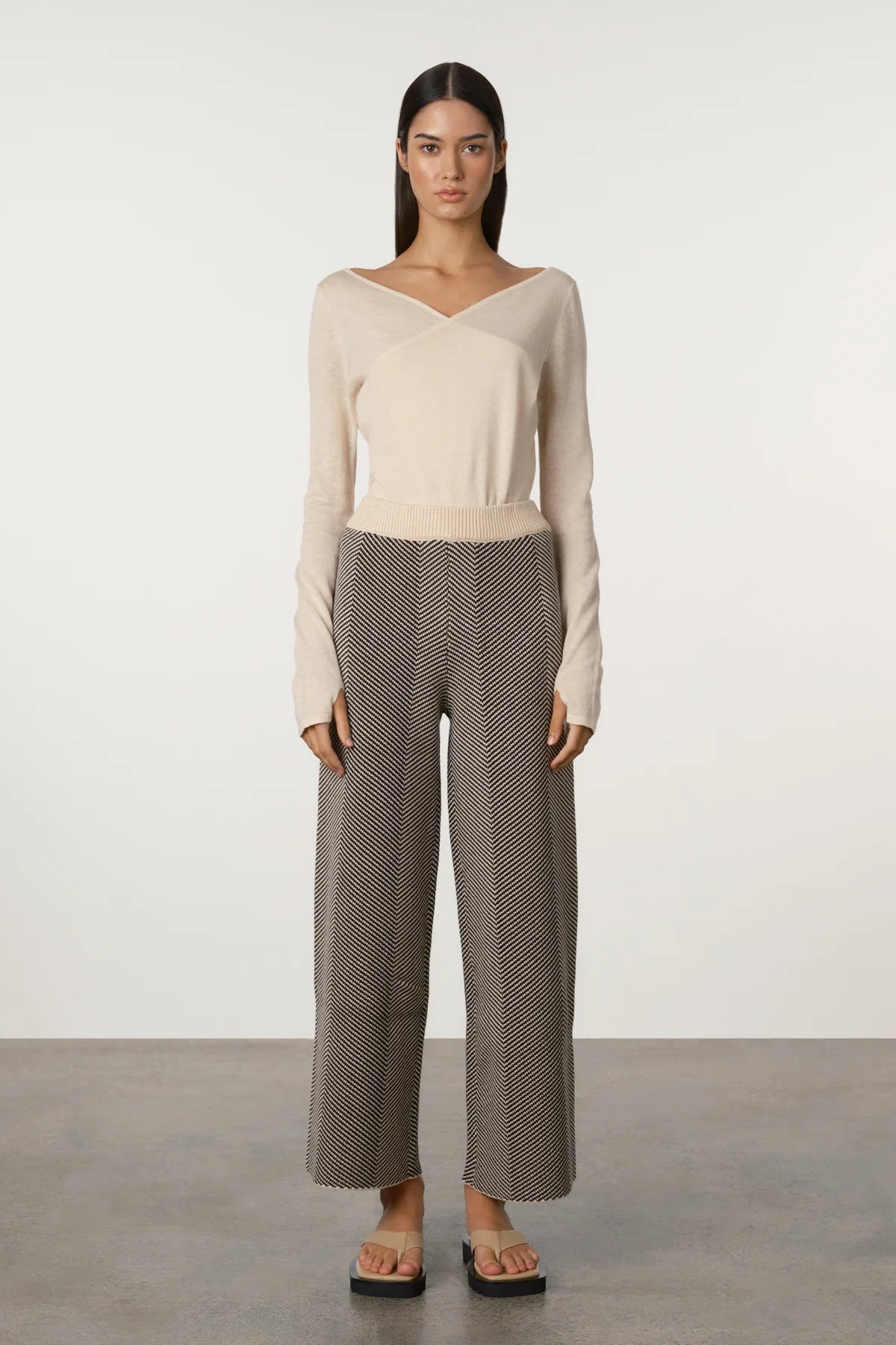 Layered Knit Top - Husk