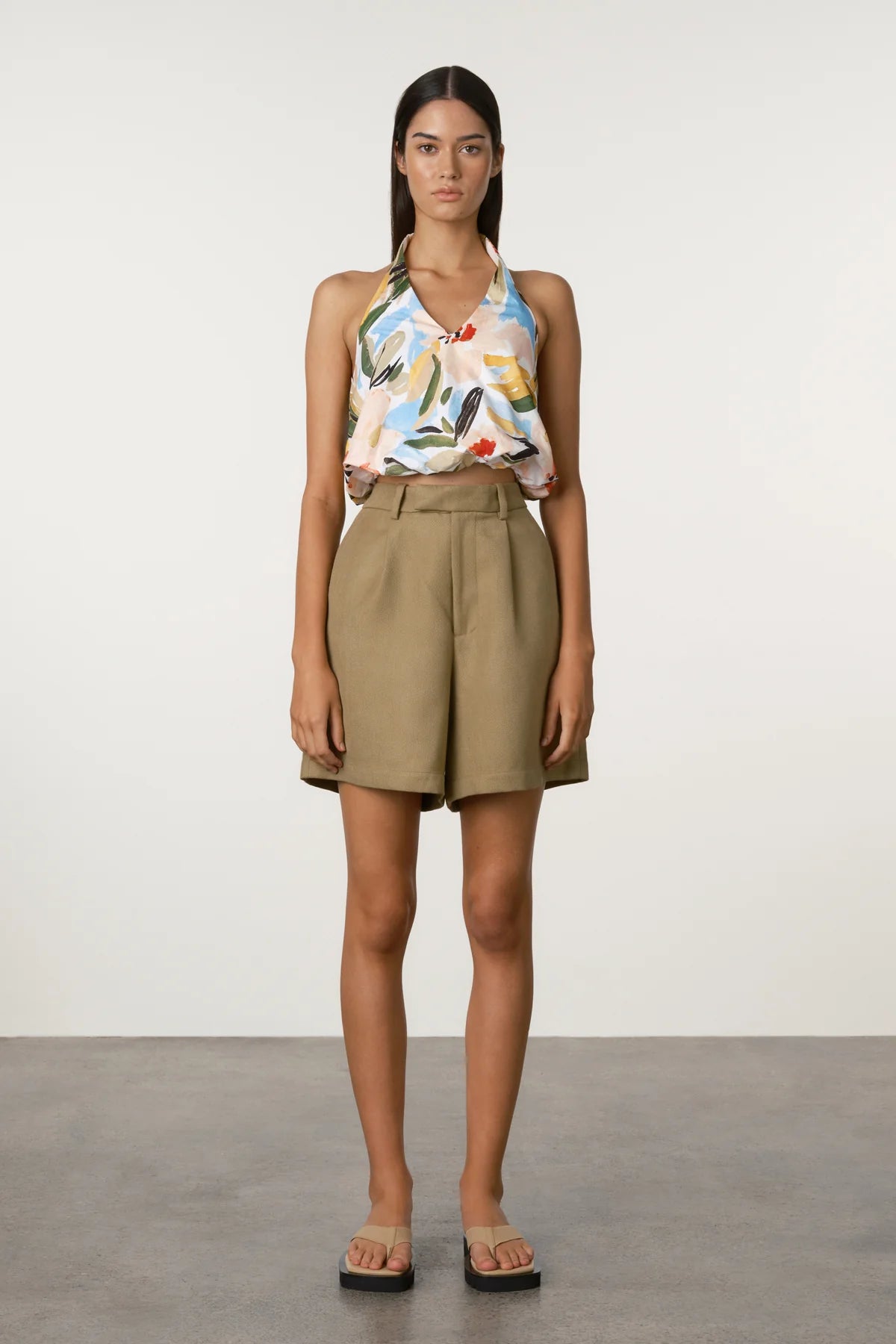 Tailored Twill Short- Olive