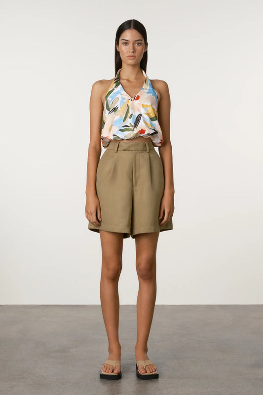 Tailored Twill Short- Olive