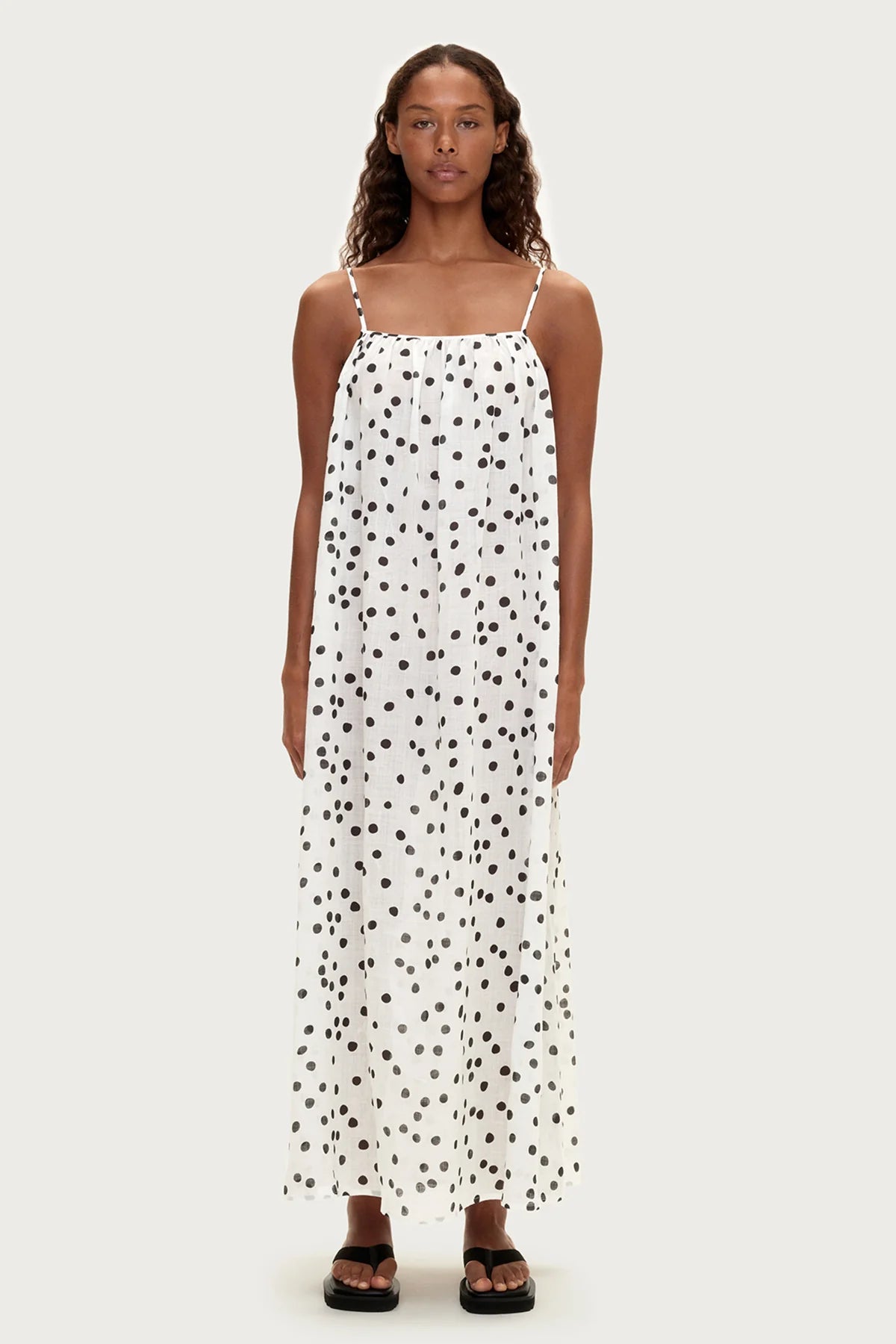 Ramie Dress- Black Spot