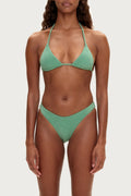 Towelling Curve Brief- Green