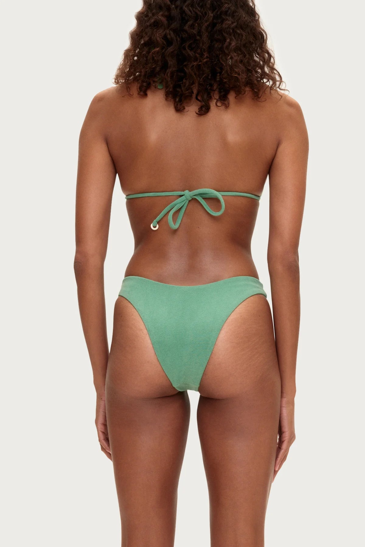 Towelling Curve Brief- Green