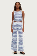 Knit Pant- Blue Stripe