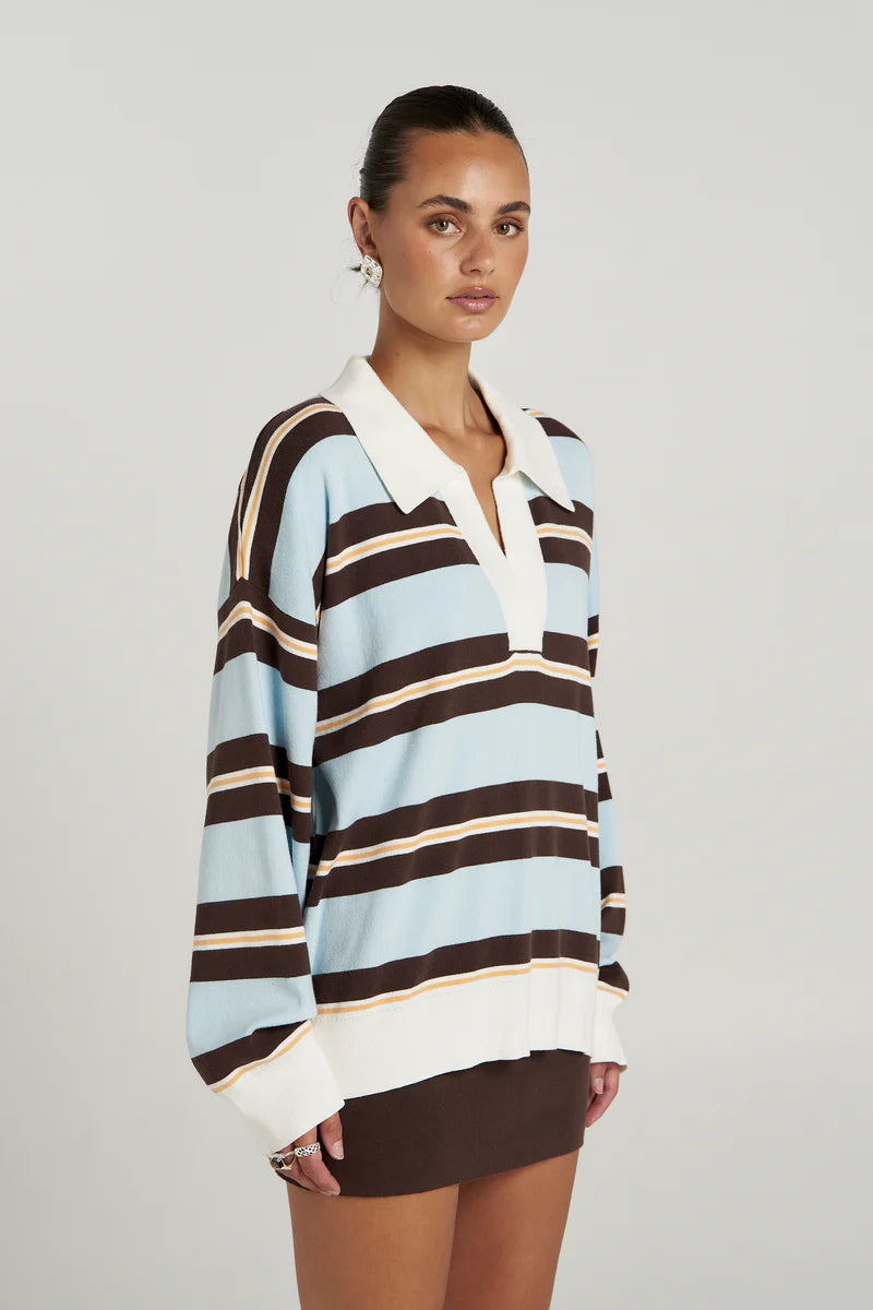 Stripe LS Polo - Aperol