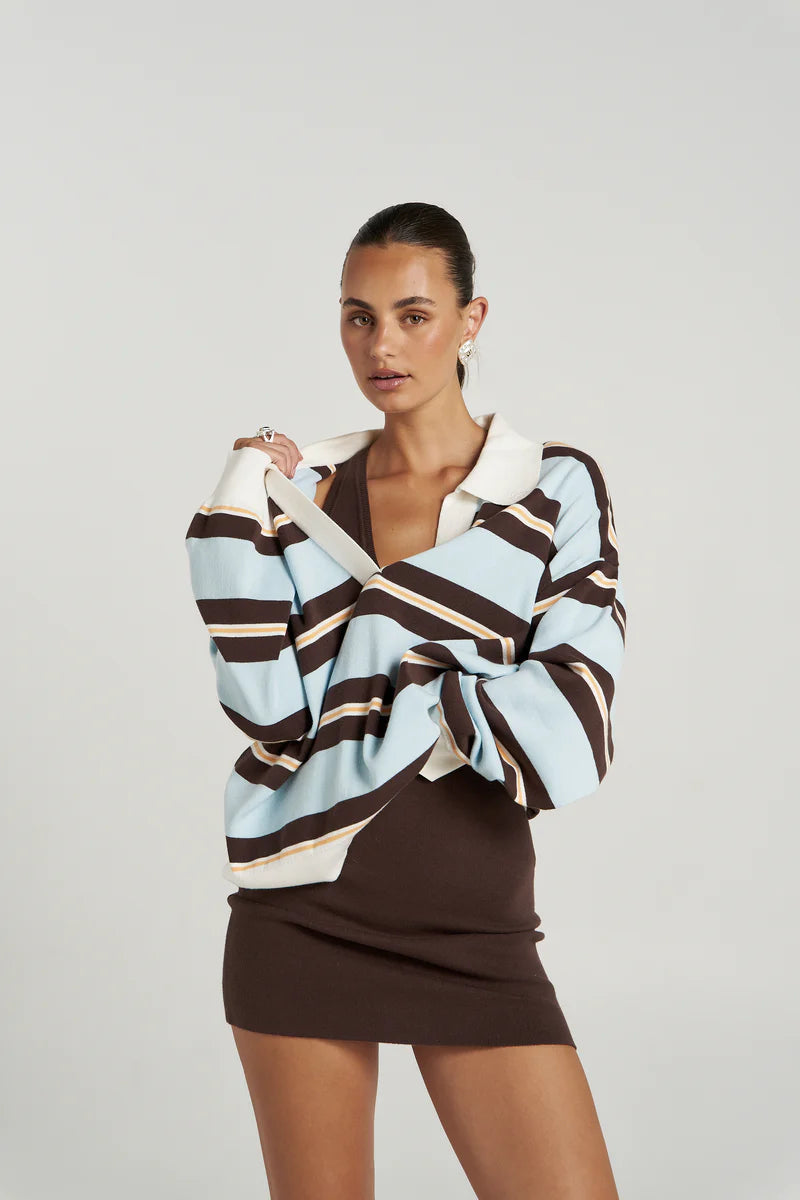 Stripe LS Polo - Aperol