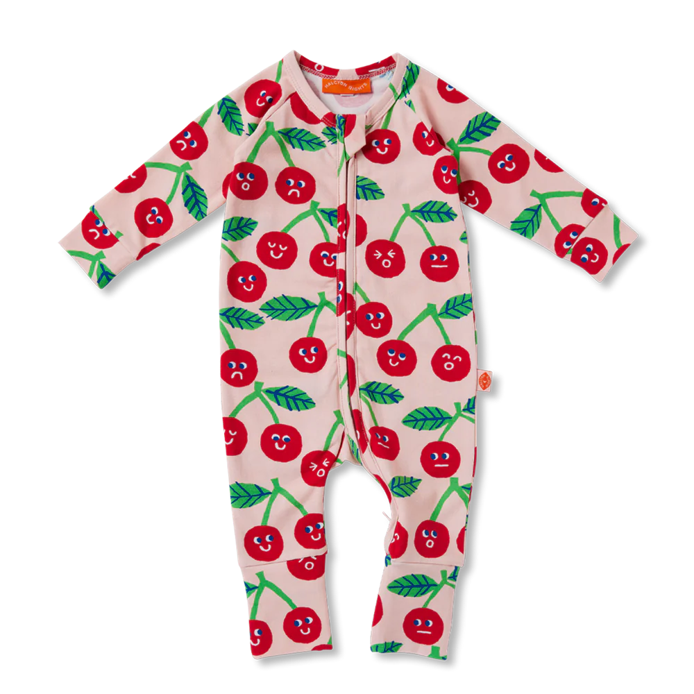 Cheeky Cherry Long Sleeve Romper