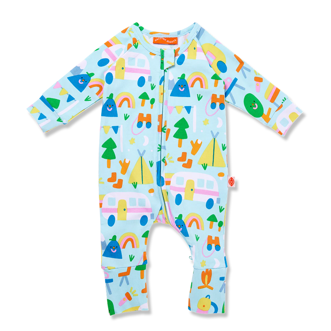 Happy Campers Long Sleeve Romper