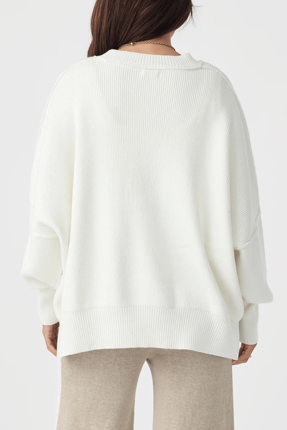 Harper Organic Knit Sweater- Cream