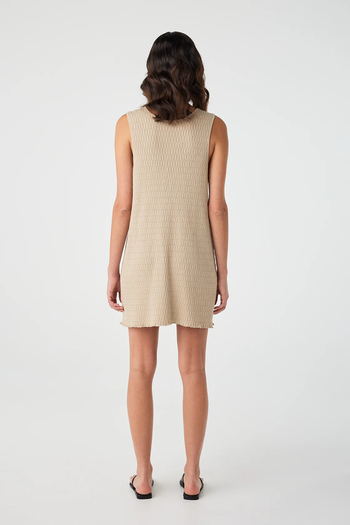 Jude Reversible A-Line Knit Mini Dress - Taupe