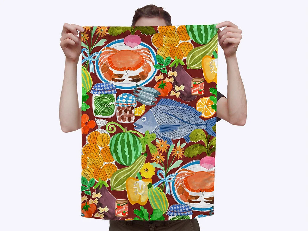 Sunday Market Tea Towel