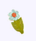 Ceramic Hair Clip: Blue Market Flower