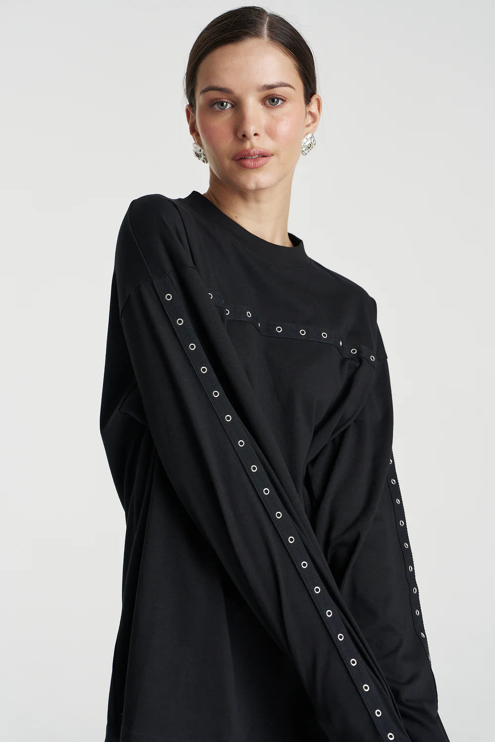 Eyelet LS Top - Black