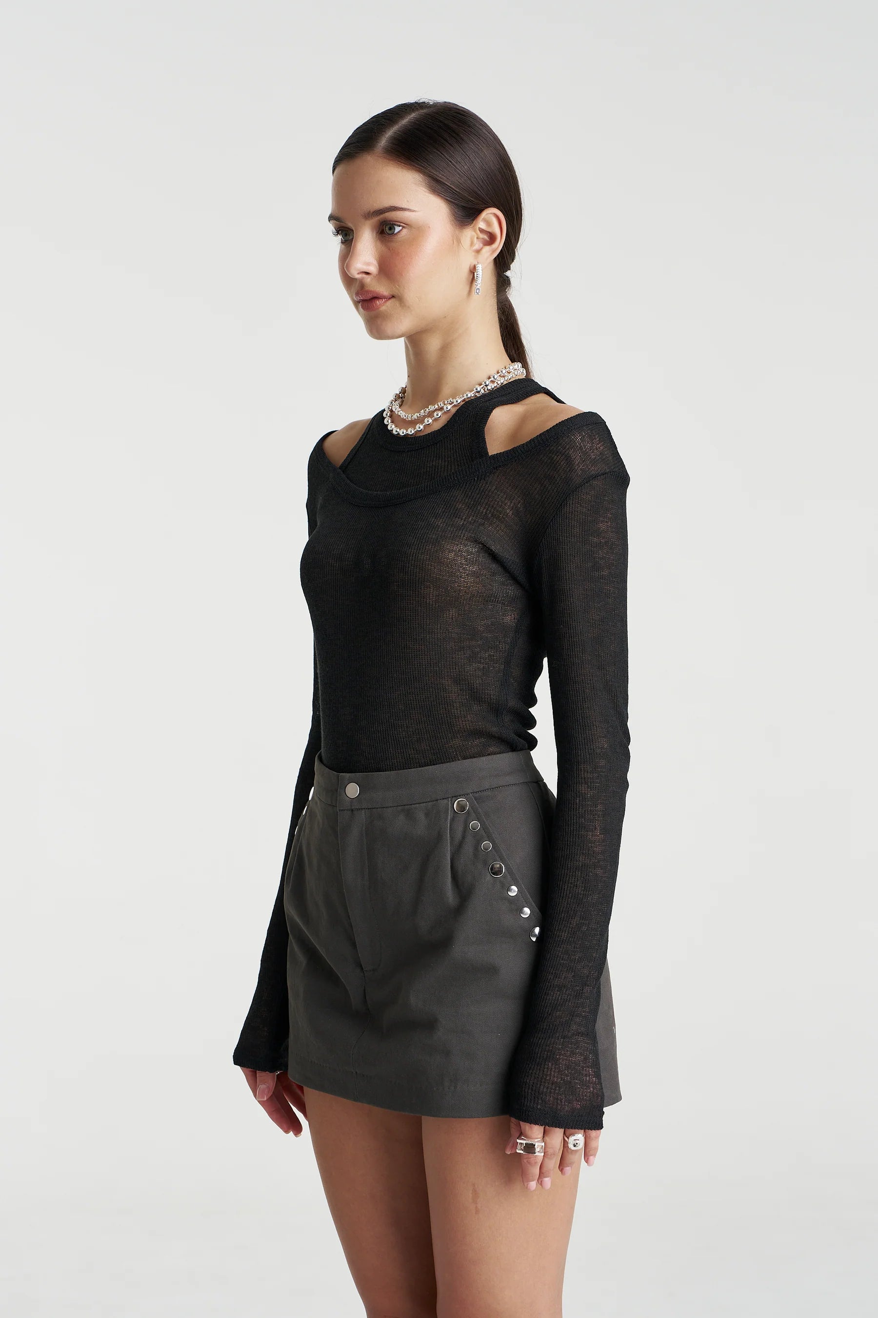 LS Cut Out Top -Black