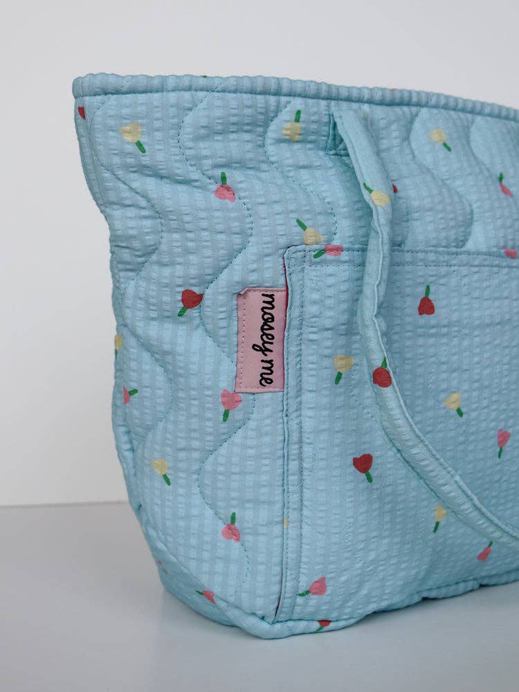 Forget Me Not Quilted Bag in Sky