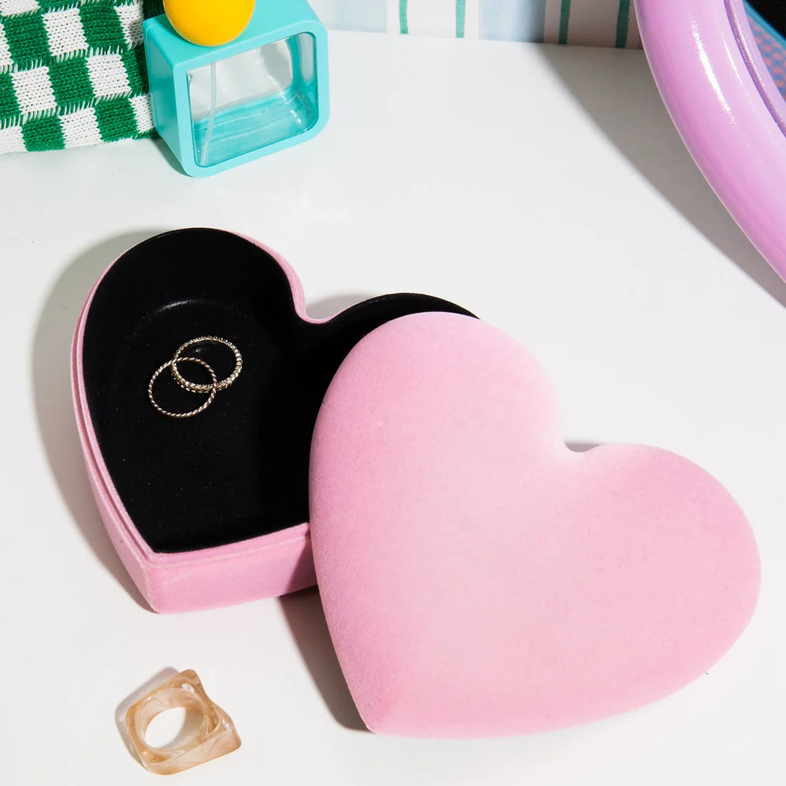 Love Velvet Storage Box Pink