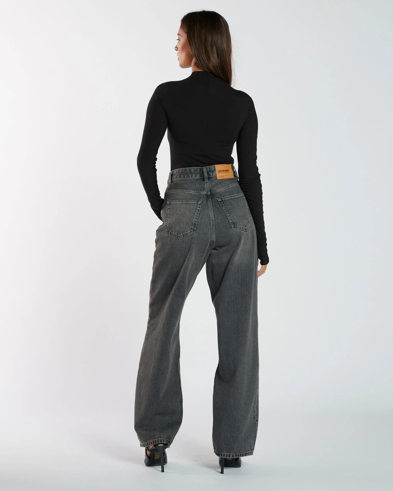 Donna Baggy Jeans - Mid Grey Used