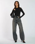 Donna Baggy Jeans - Mid Grey Used