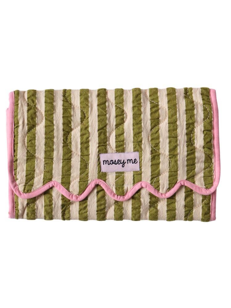 Pistachio Seersucker Change Mat
