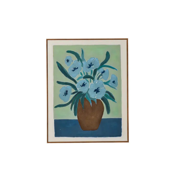 Wilma Teak Frame Oil Painting