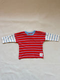 Rowan LS Tee - Poppy/Cream Stripe