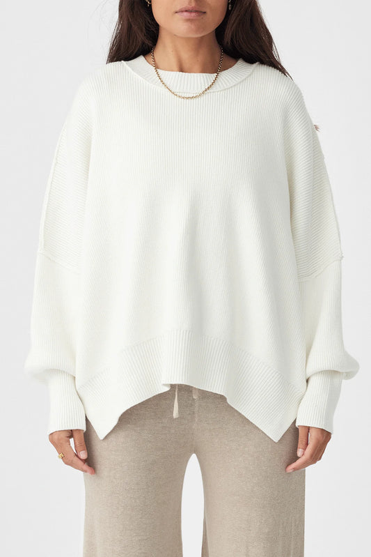 Harper Organic Knit Sweater- Cream