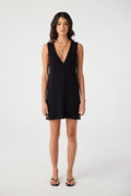 Jude Reversible A-Line Knit Mini Dress - Black