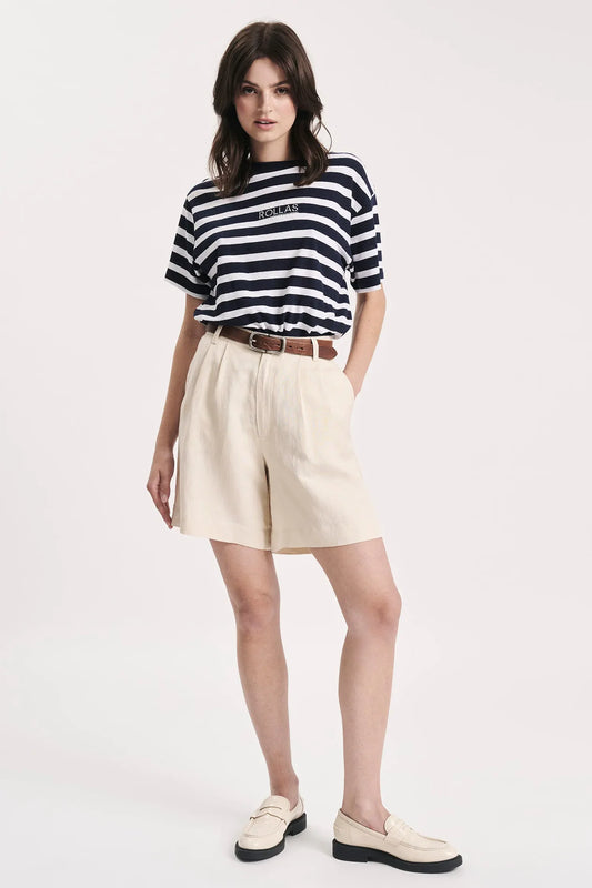 Horizon Linen Short- Biscuit