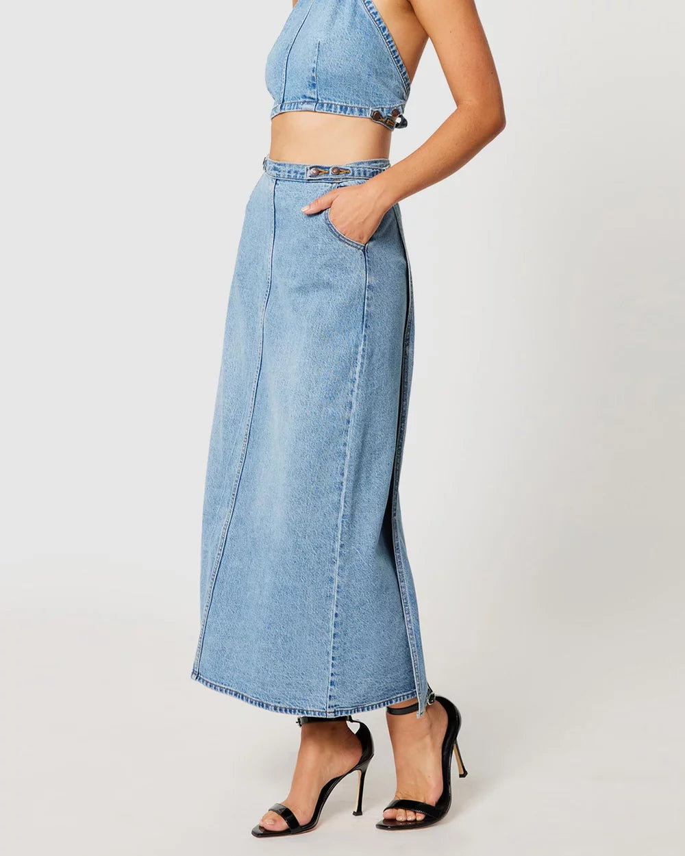 Charlie Maxi Denim Skirt