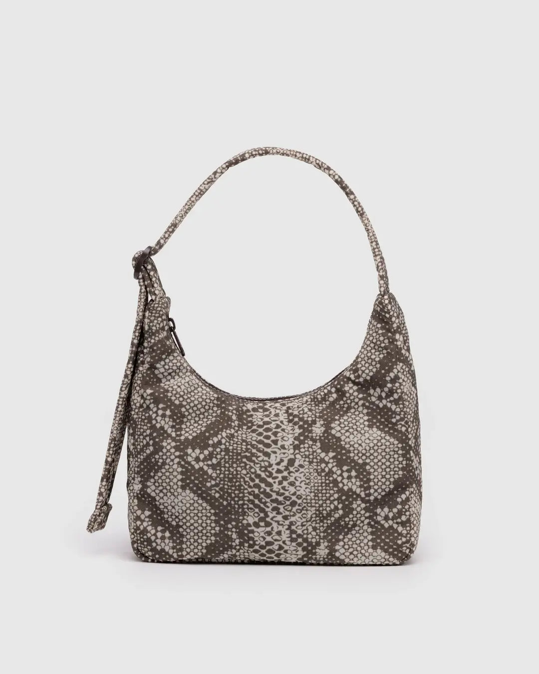 Mini Nylon Shoulder Bag- Snakeskin