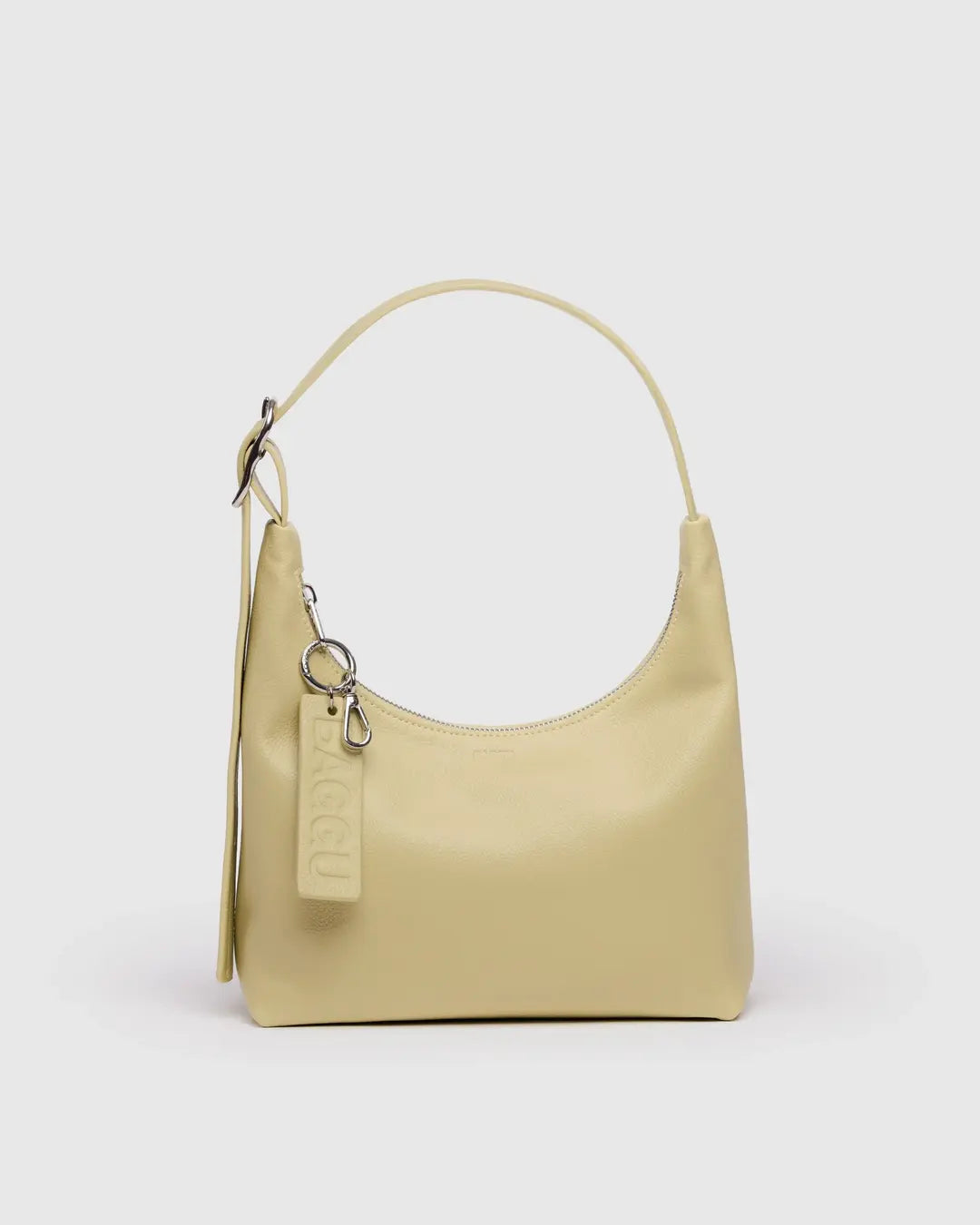 Mini Recycled Leather Shoulder Bag- Straw