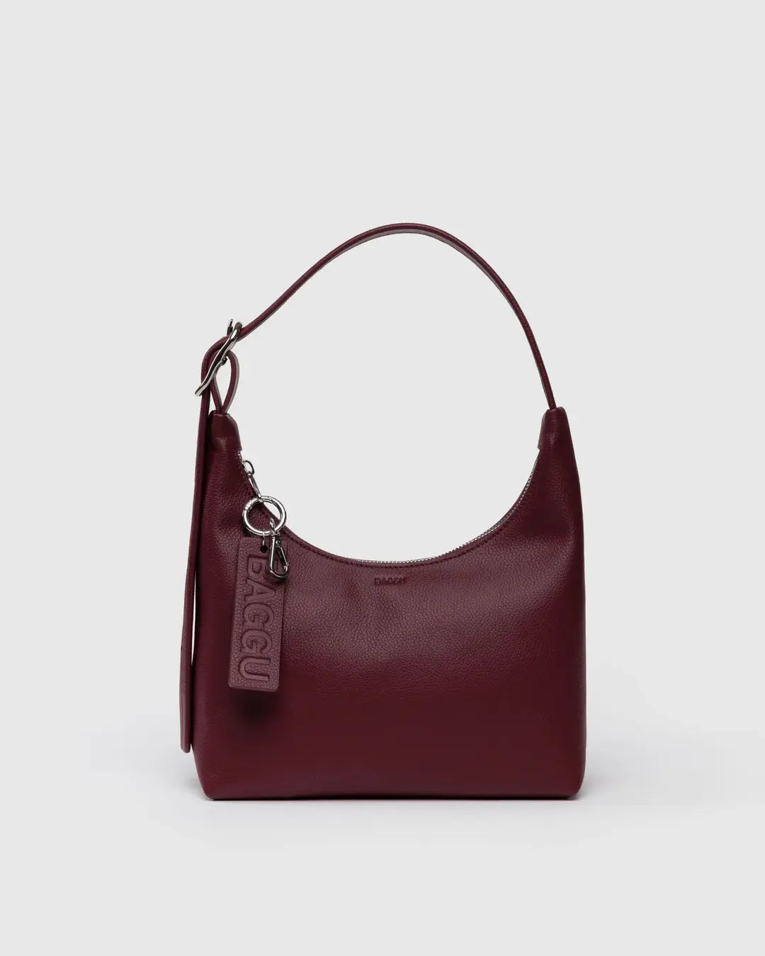 Mini Recycled Leather Shoulder Bag- Mahogany