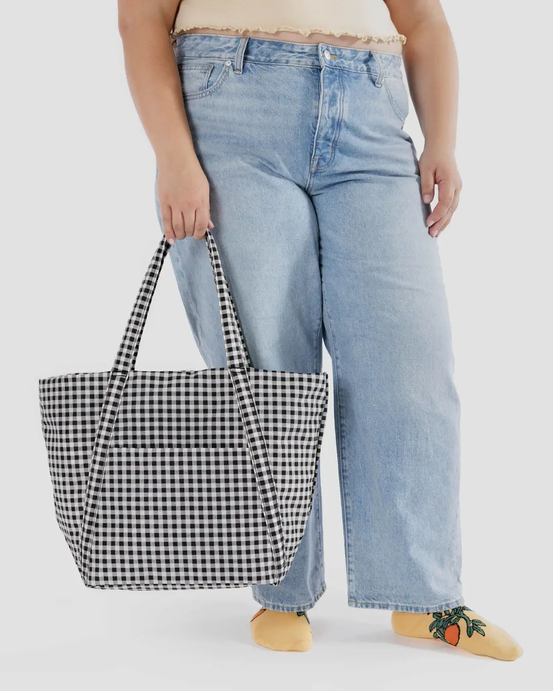 Cloud Bag- Black and White Gingham