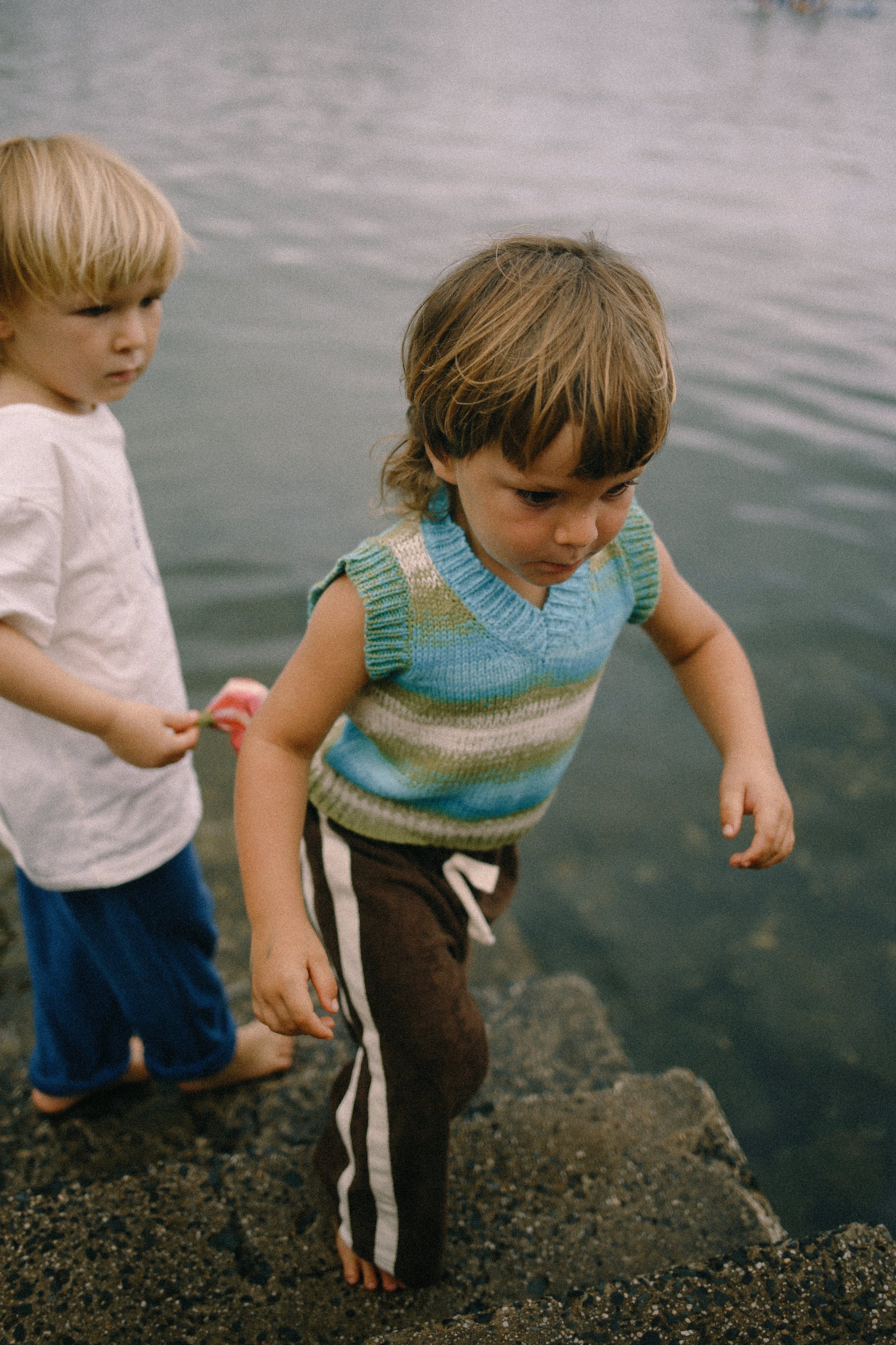 Kids Knit Vest Ocean