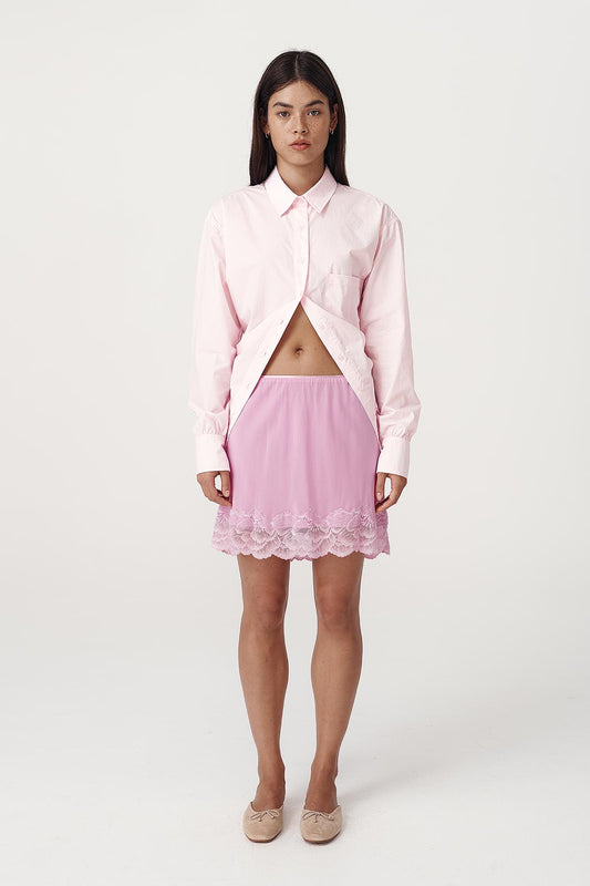 Marina Silk Mini Skirt- Orchid Pink