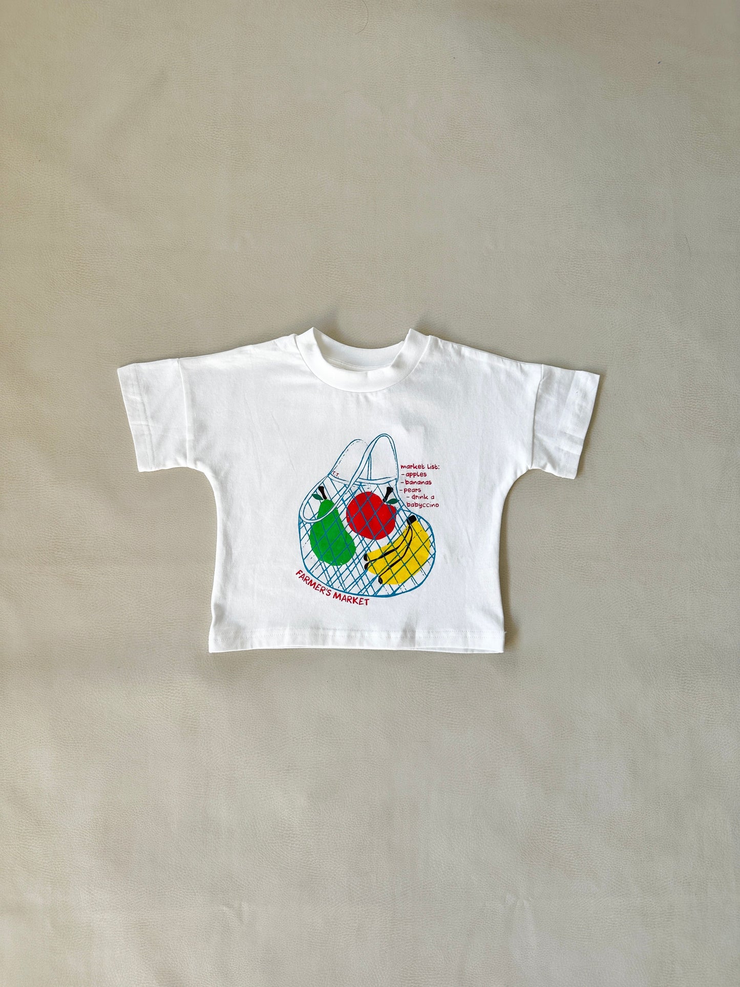 Farmers Market Relaxed Tee- White