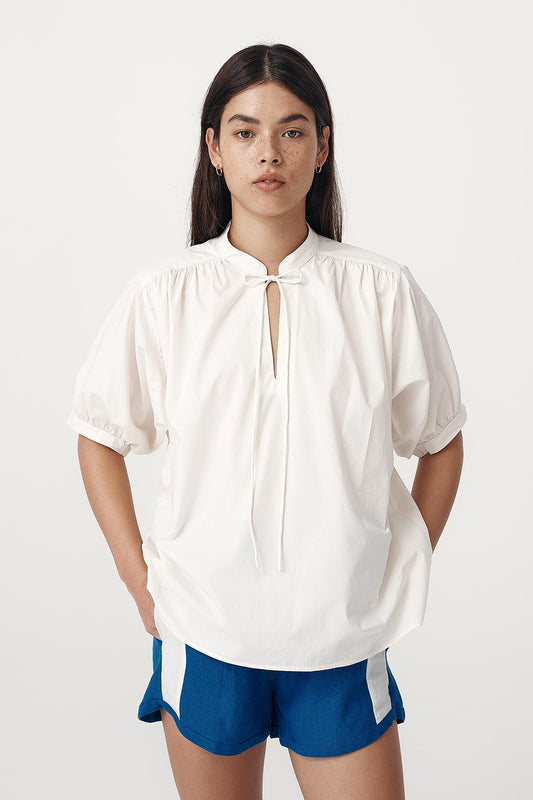 Piper Organic Blouse- Creme