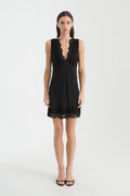 Annie Silk Mini Dress- Noir