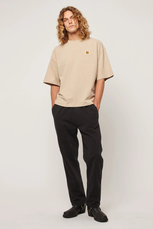 Big Trade Crop Tee- Sand
