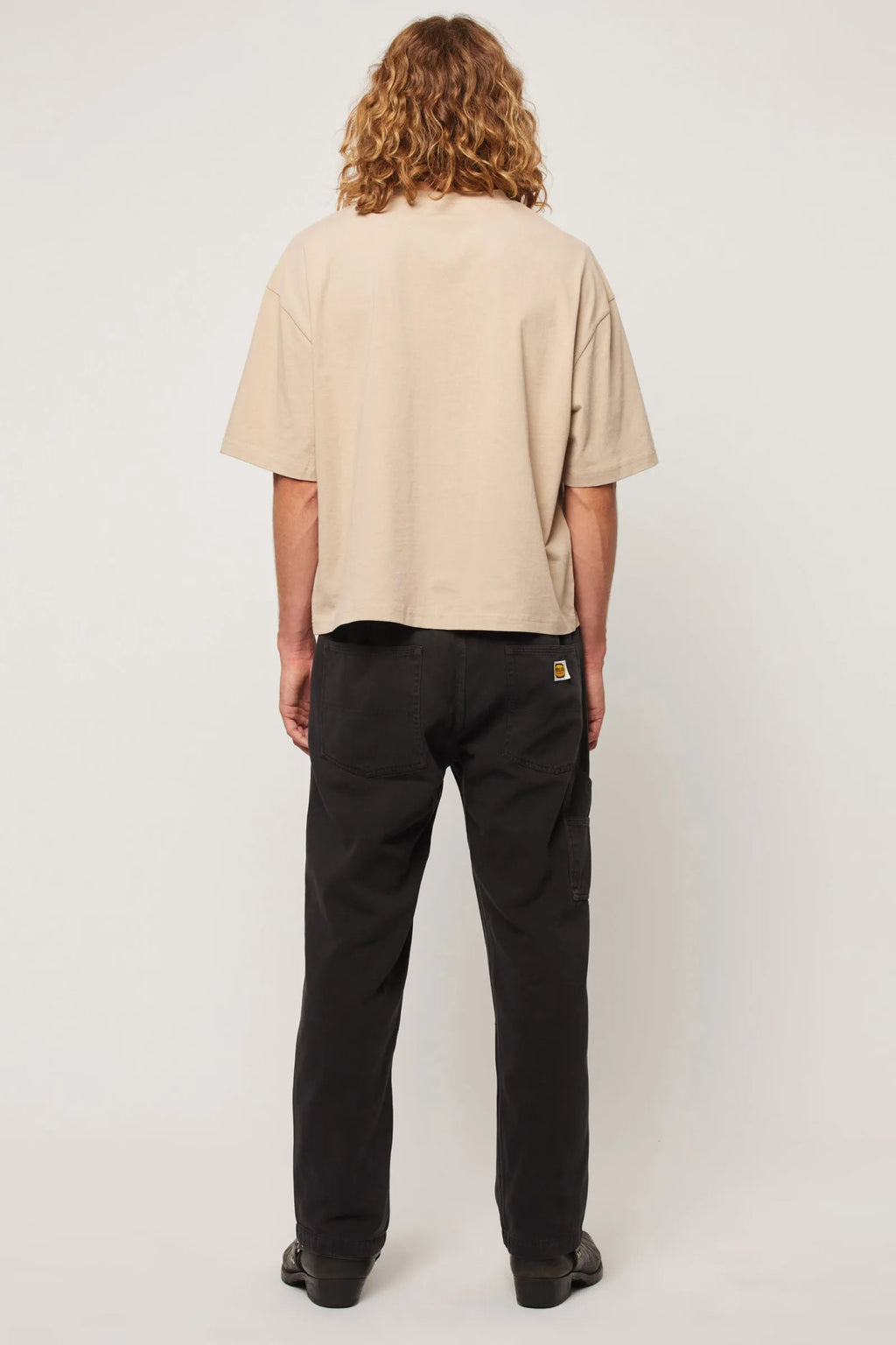 Big Trade Crop Tee- Sand