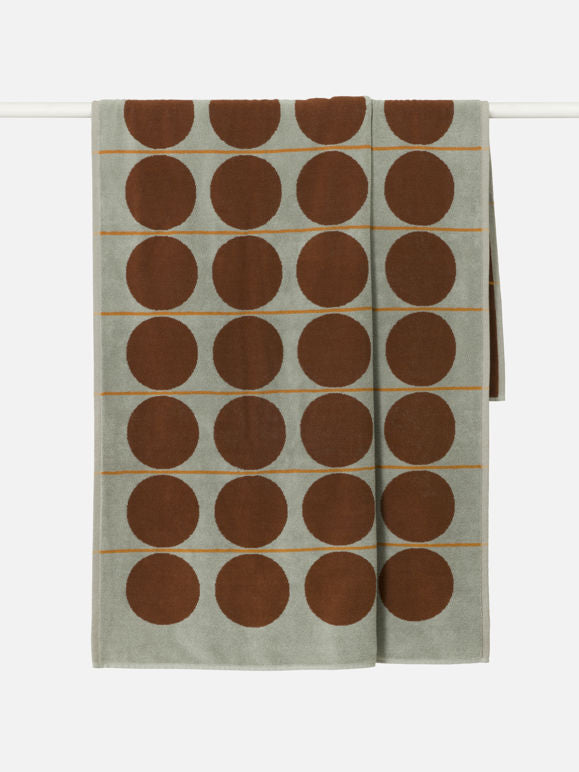 Abacus Beach Towel- Mist/Paprika