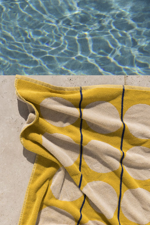 Abacus Beach Towel- Daffodil/Cream