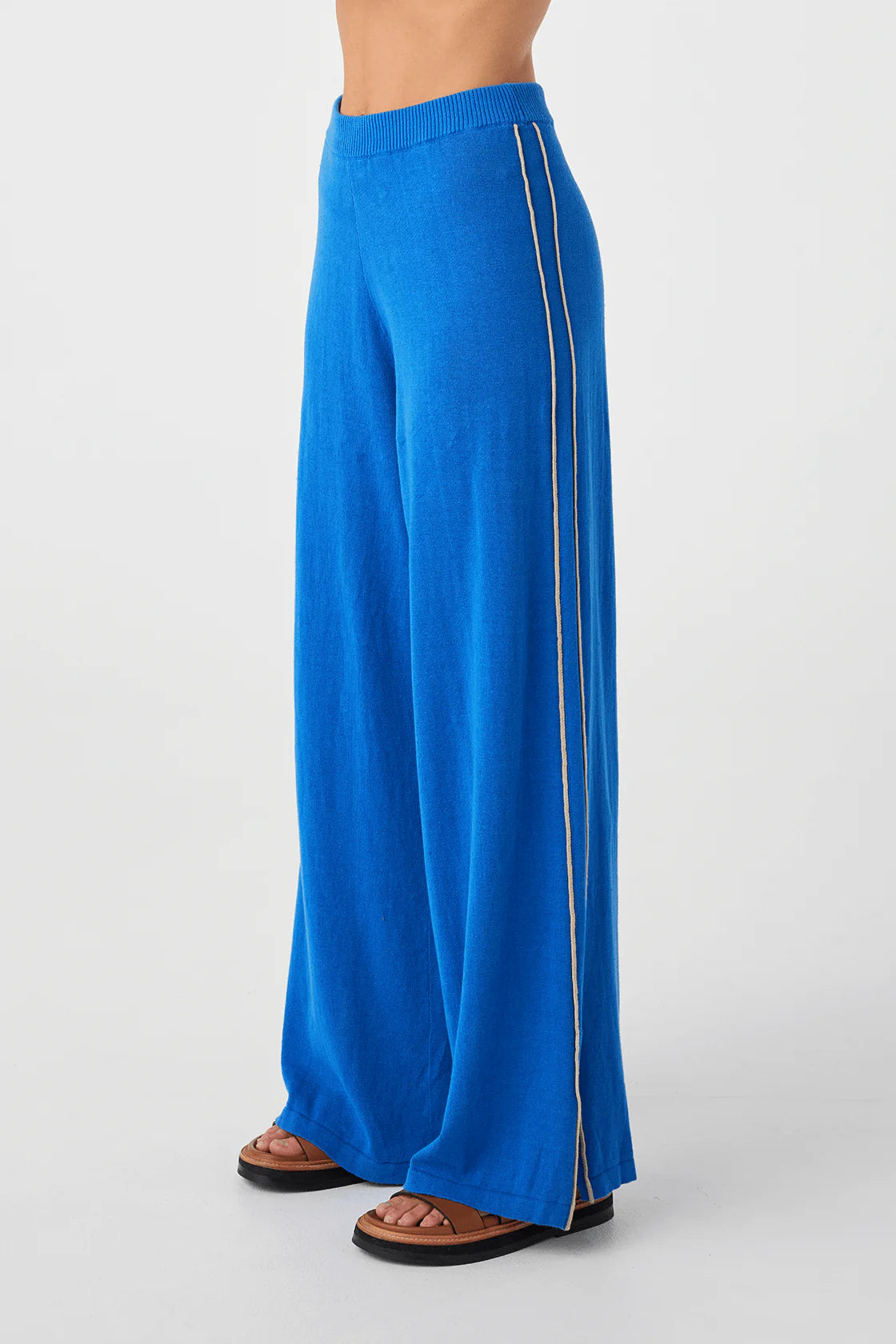 Pippa Wide Leg Pant- French Blue