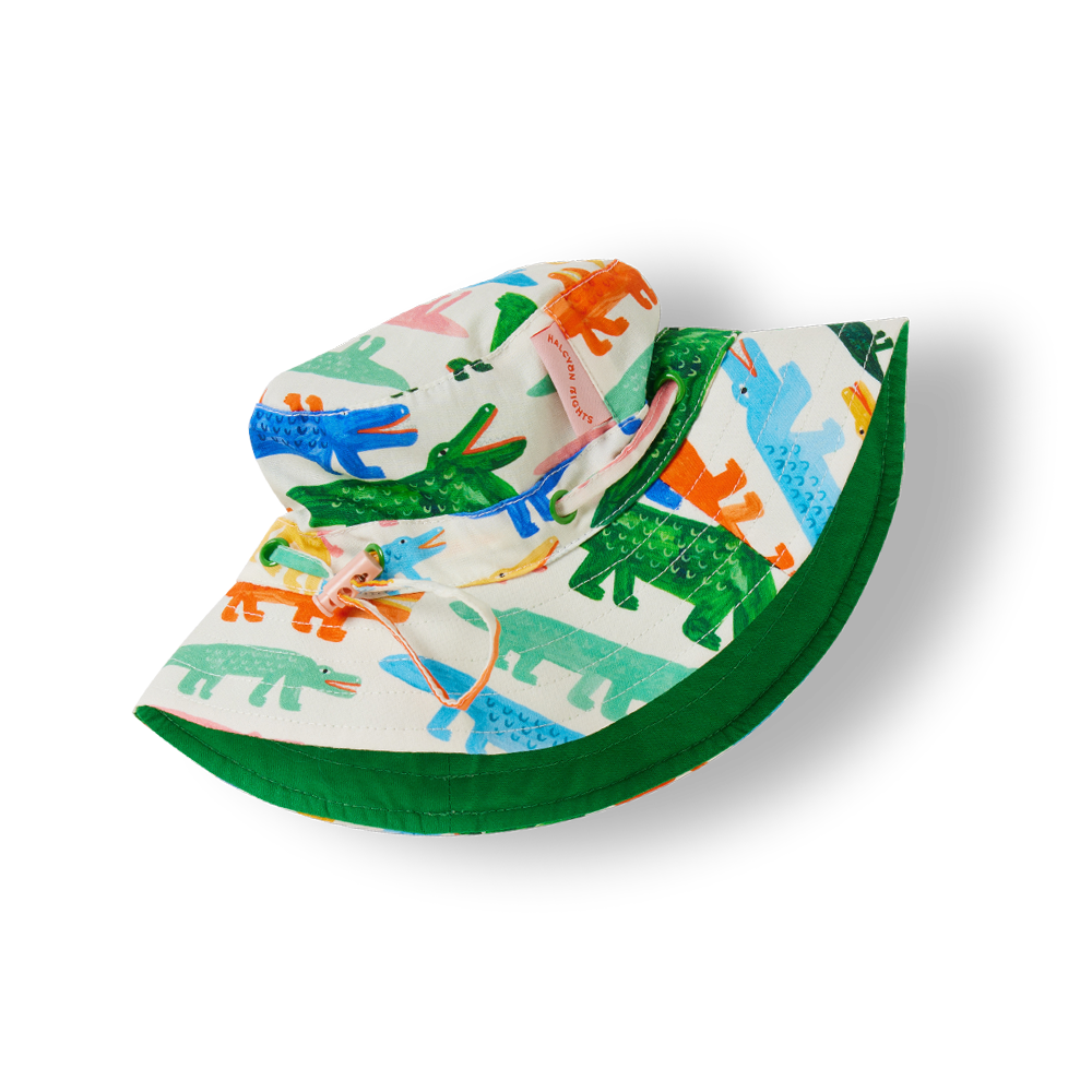 Halcyon Nights Crocodile Smile Kids Sun Hat