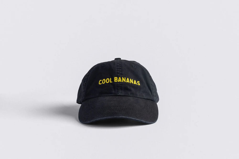 Cool Bananas Dad Cap in Black