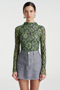 Mesh LS Rouched Skivvy