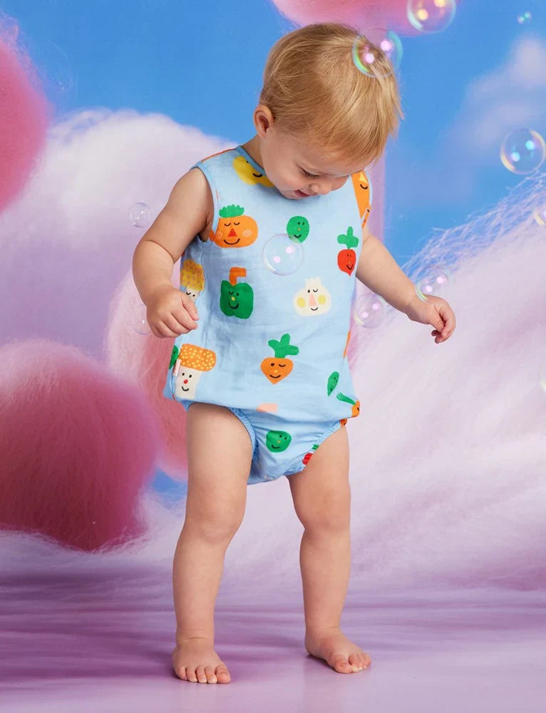 Teeny Tiny Veg Woven Singlesuit