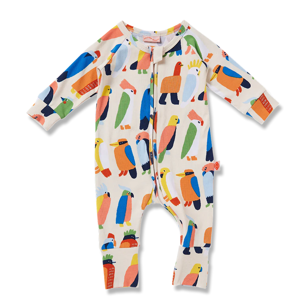 Flamin Galah Long Sleeve Romper