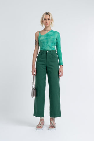 Relaxed Twill Trouser- Sea Green