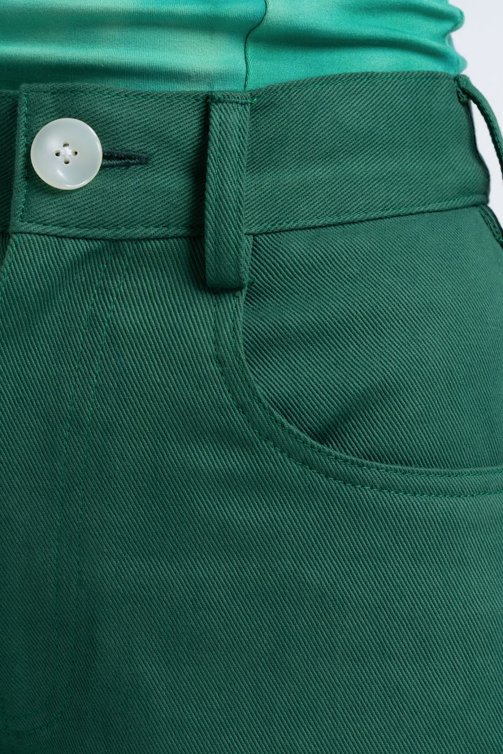 Relaxed Twill Trouser- Sea Green